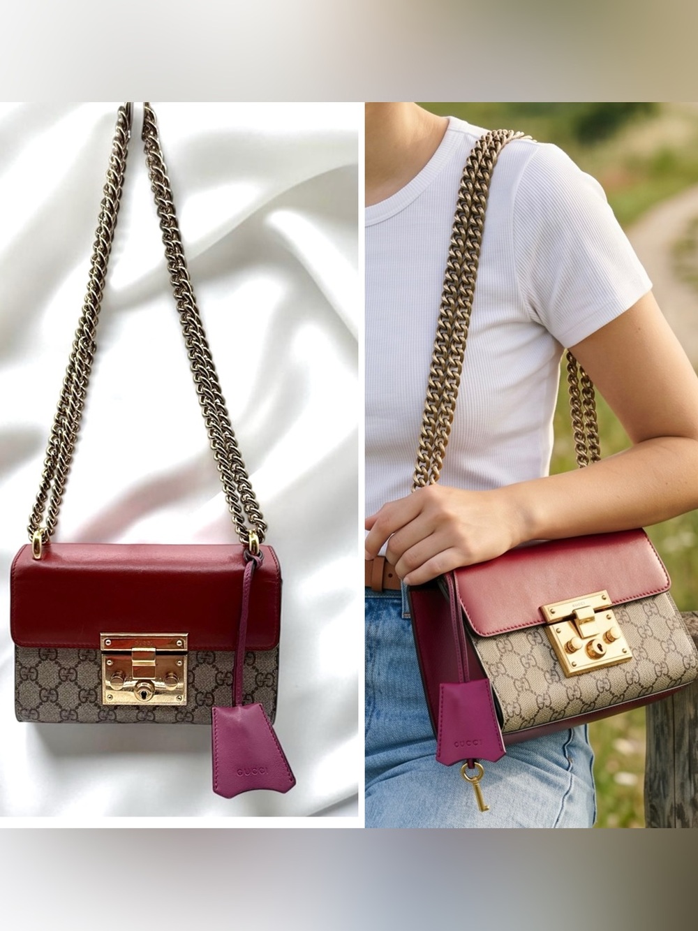 Gucci Padlock GG Supreme full set Shoulder Bag-Certified